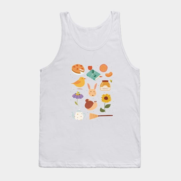 Spring days elements Tank Top by Akikodraws